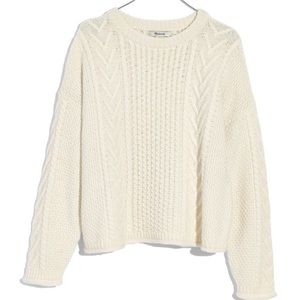 Madewell cable knit pullover sweater